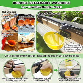 Ayakol removable-cleanable cups enable easy maintenance and sanitation