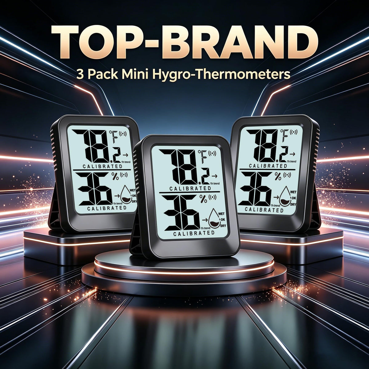 AyayaBoss digital hygrometer sensor captures real-time temperature and humidity in any space