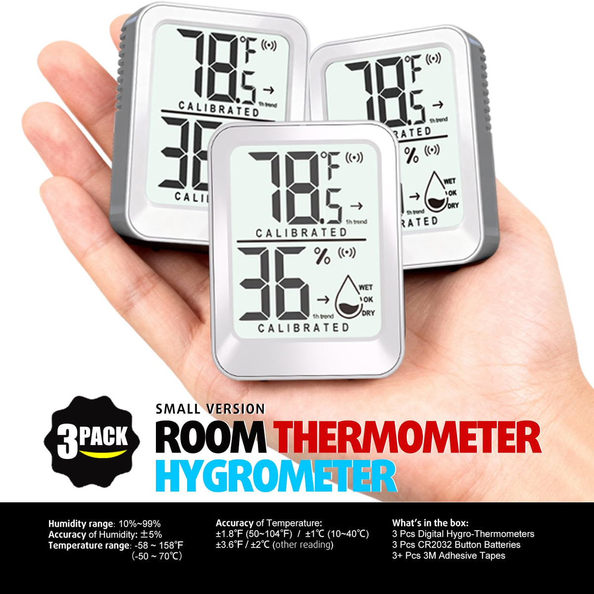 AyayaBoss indoor climate gauge ideal for home and small spaces