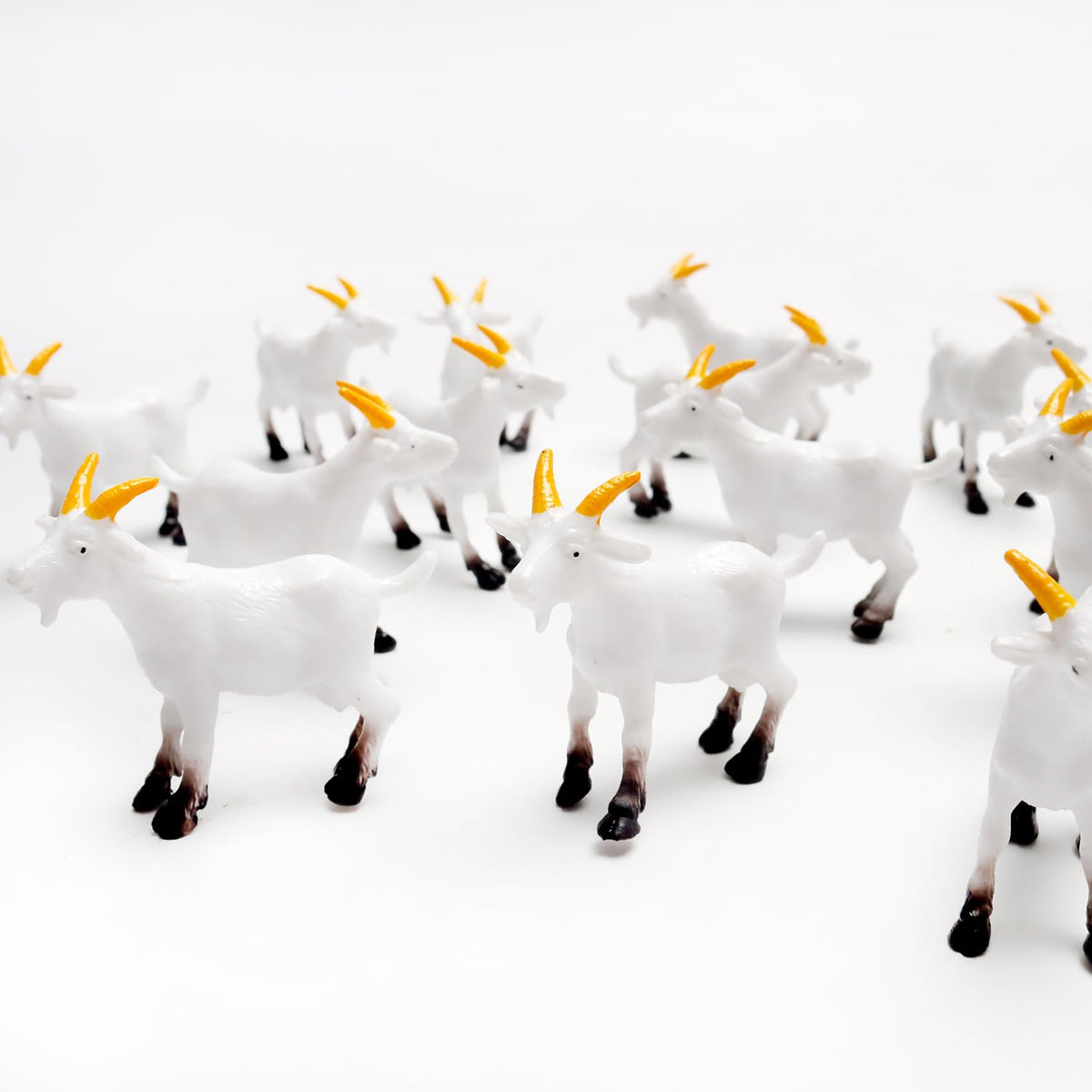 Aydinids goat figurine among moss for fairy gardens and micro landscapes