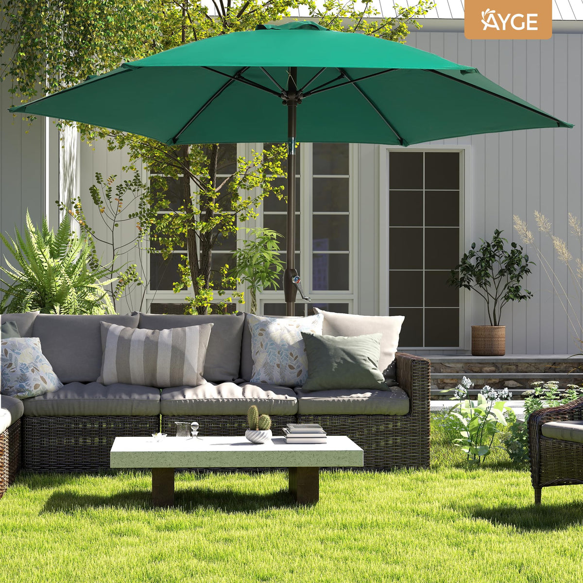 Ayge 7.5ft umbrella base-not-included reminder for sturdy base use
