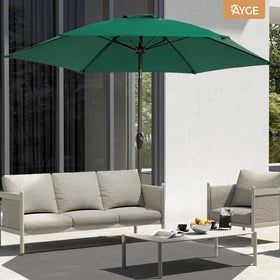 Ayge 7.5ft umbrella wind-proof design in action