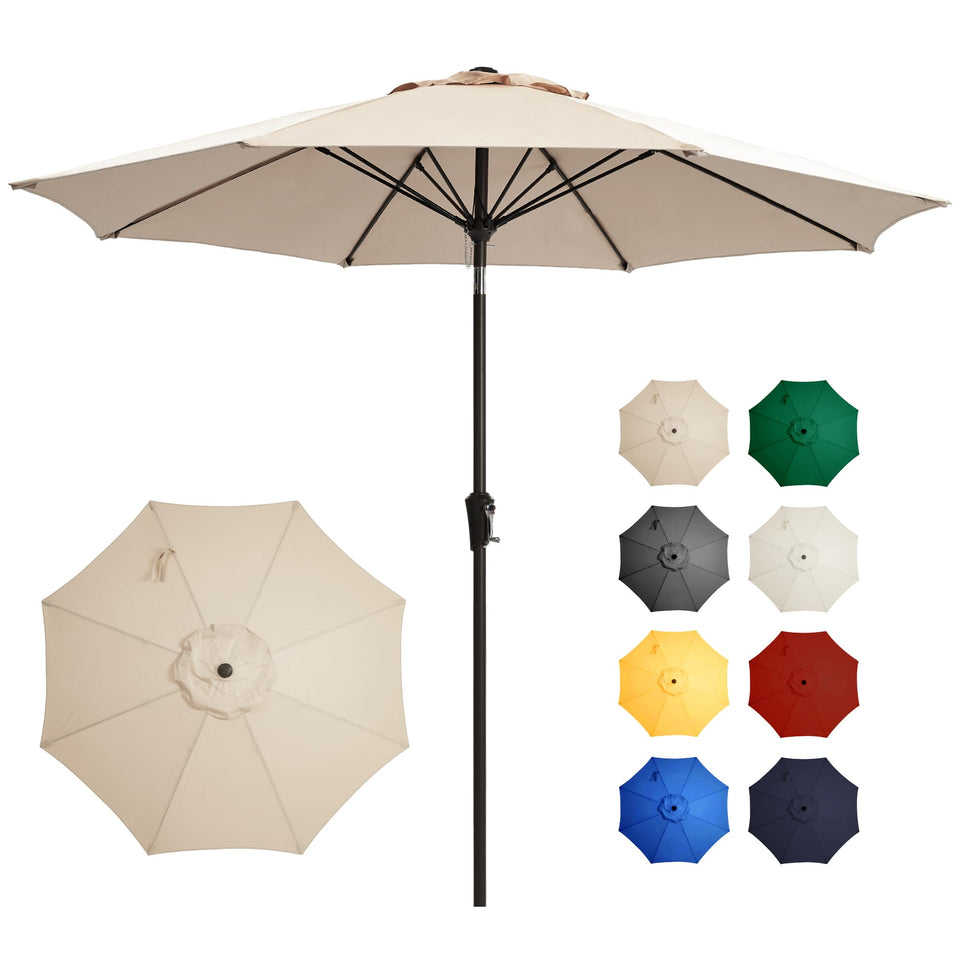 Ayge 9FT umbrella top view offering ample shade and UV protection.