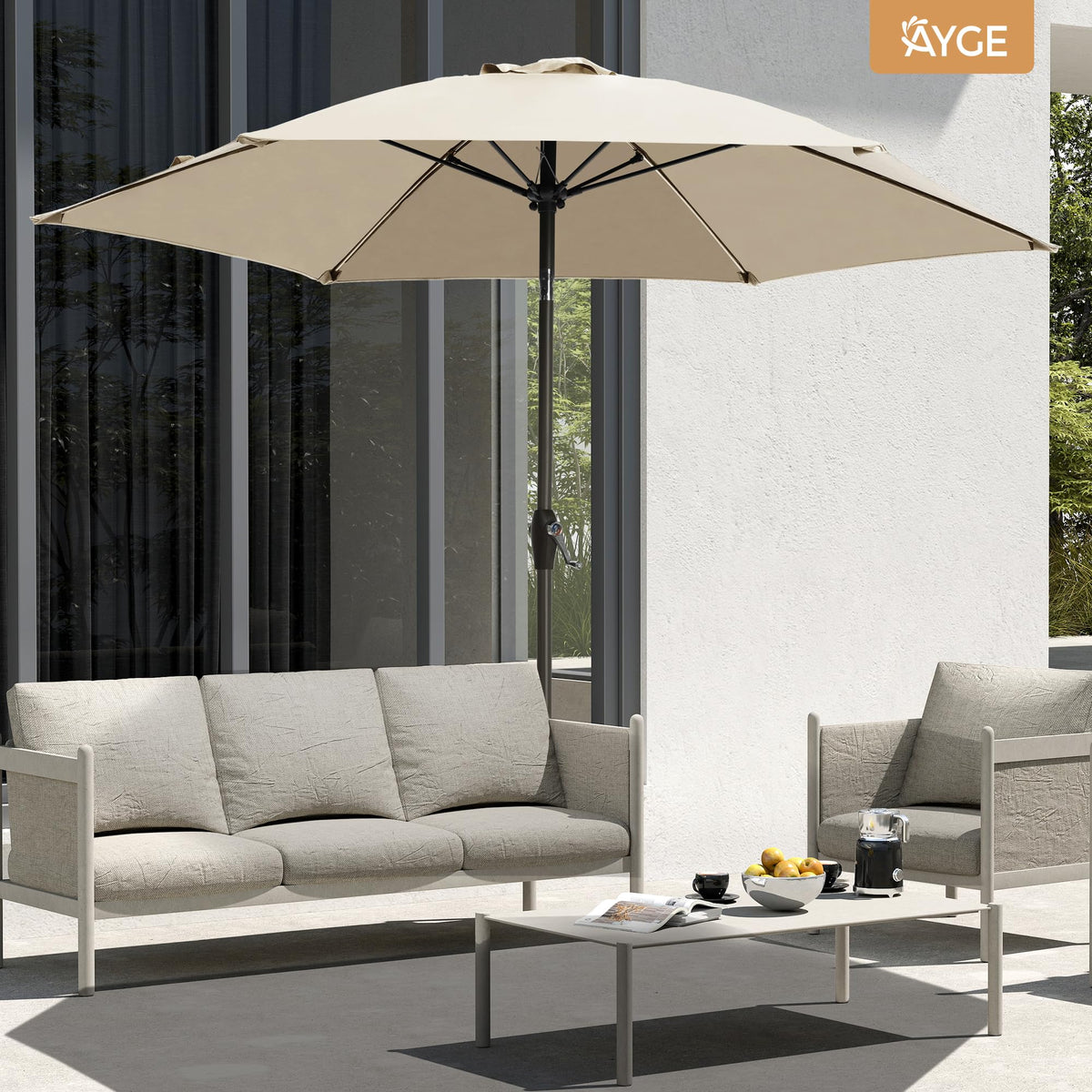 Ayge steel pole with rust-free coating for durable outdoor use