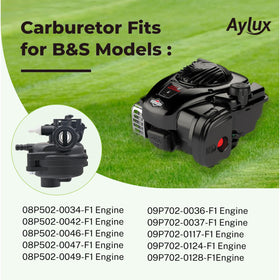 Aylux carburetor kit components laid out for easy replacement and lasting engine performance.