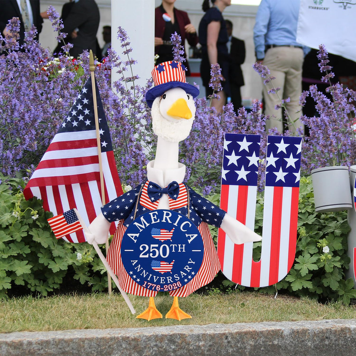 Aymolas 250th anniversary door sign adds highlight to lawn