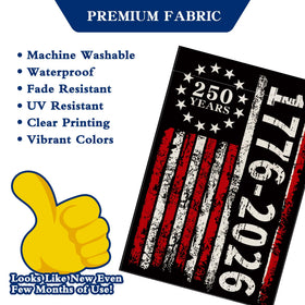 Aymolas 250th anniversary flag fade-resistant design for long-lasting patriotism.