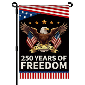 Aymolas 250th Anniversary Flag front view for outdoor garden display elevating curb appeal.