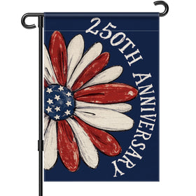 Aymolas 250th Anniversary flag front view for a vibrant garden display.