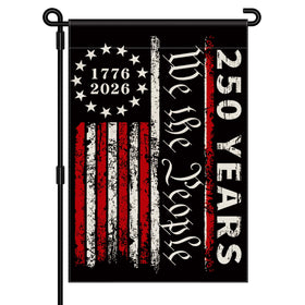 Aymolas 250th anniversary flag front view for garden display enhances curb appeal