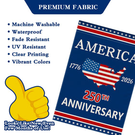 Aymolas 250th anniversary flag garden display enhancing yard decor