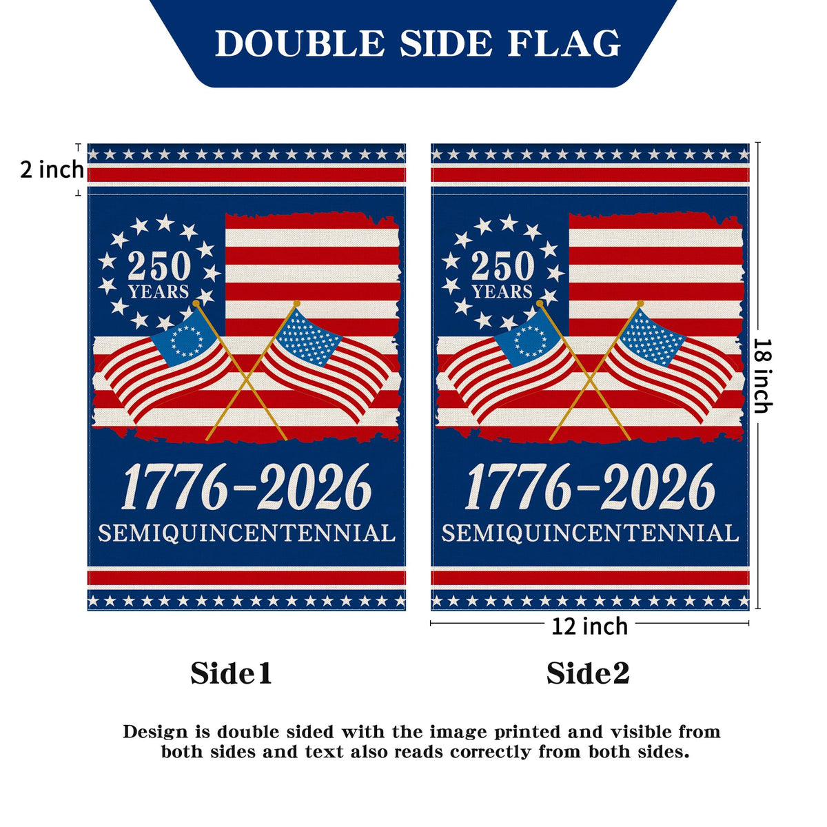 Aymolas 4th of July yard flag adds eye-catching color to outdoor spaces