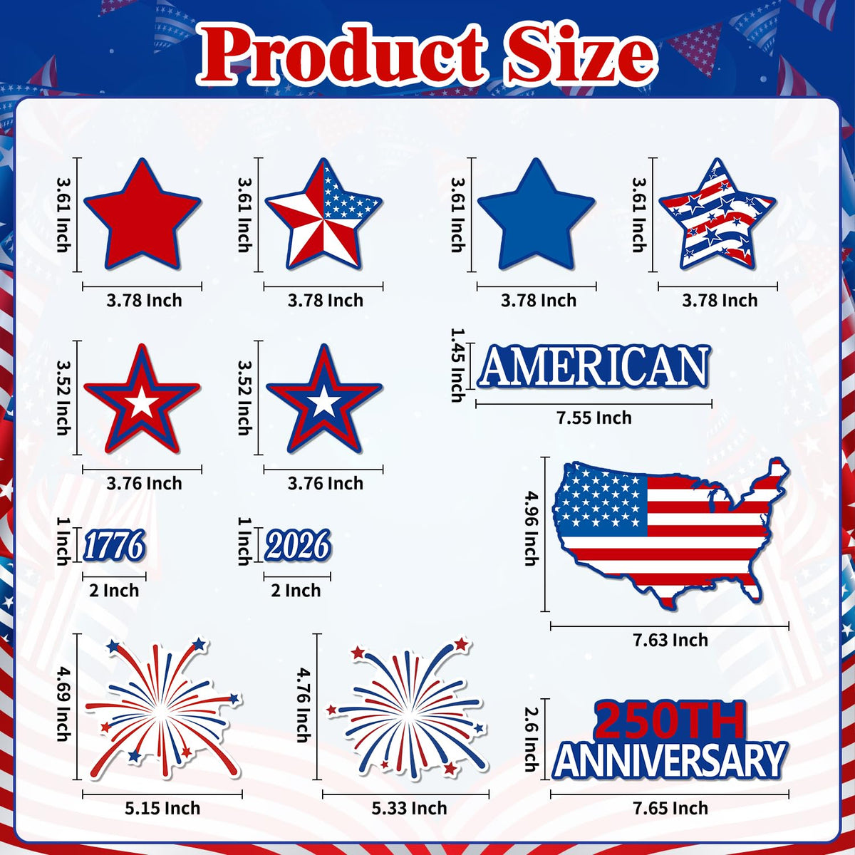 AyMolas all-weather durable patriotic magnets for year-round decor.