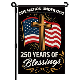 Aymolas Blessings 250 Years flag front view for outdoor display