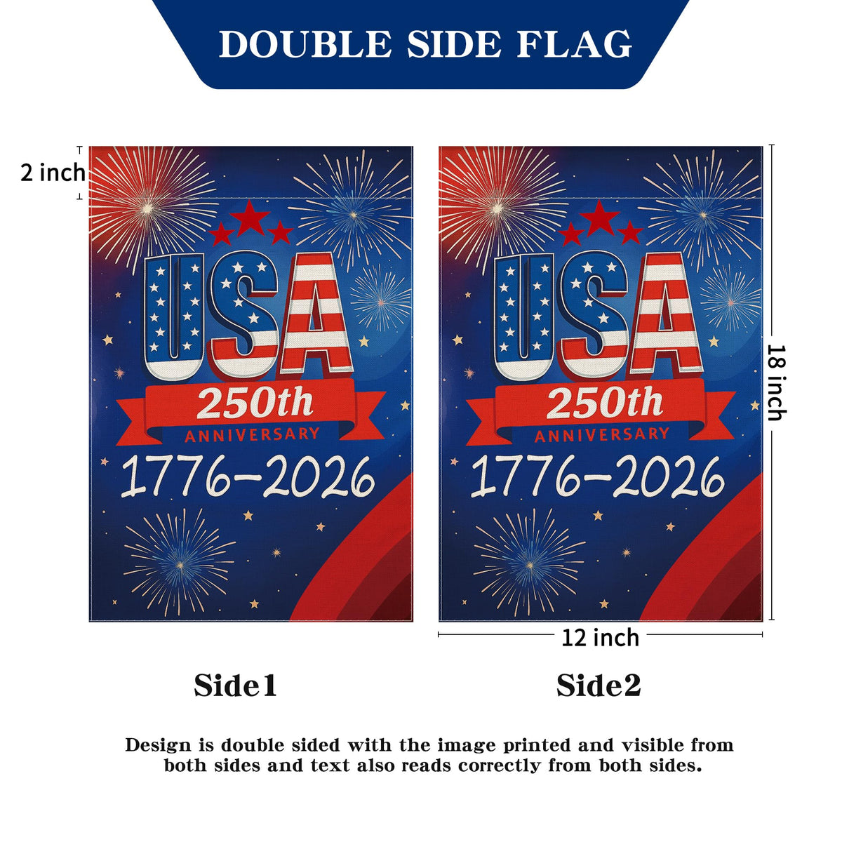 Aymolas double-sided print flag ensures visibility from all directions.