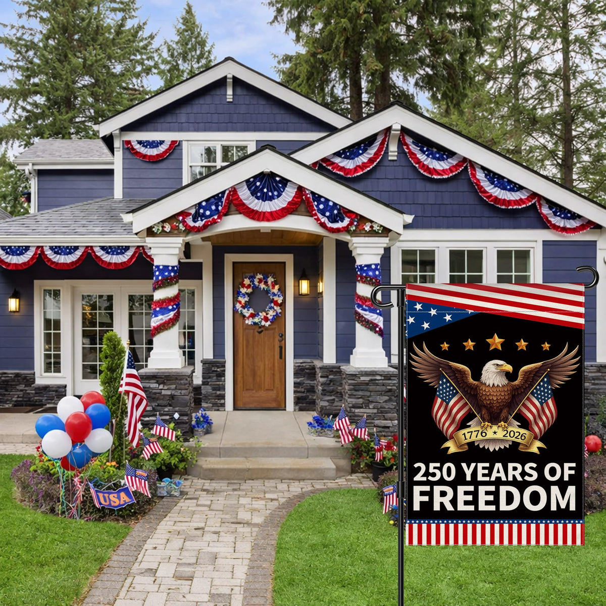 Aymolas 12x18 flag allows quick setup for seasonal displays.