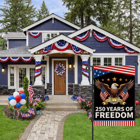 Aymolas 12x18 flag allows quick setup for seasonal displays.