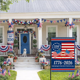 Aymolas indoor-outdoor commemorative flag suits porches and balconies