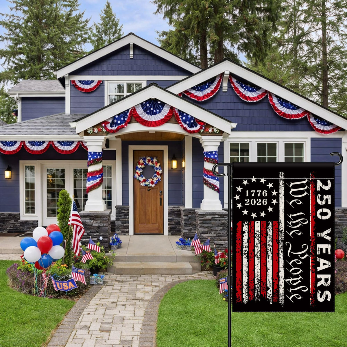 Aymolas patio balcony flag display for terrace gatherings