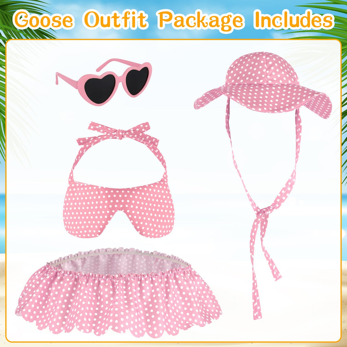 Aymolas porch costume for geese enhances Hawaii-inspired decor during warm seasons.