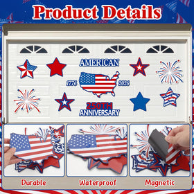 AyMolas reusable patriotic magnets suitable for multiple celebrations.