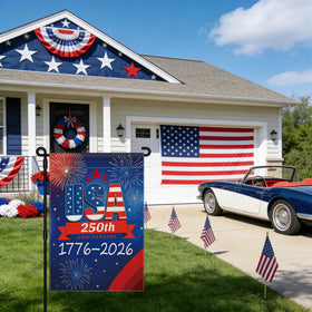Aymolas USA garden flag in waterproof polyester for durable outdoor life.