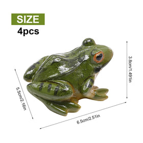 Aynaxcol fairy garden frog figurine complements outdoor decor with whimsy