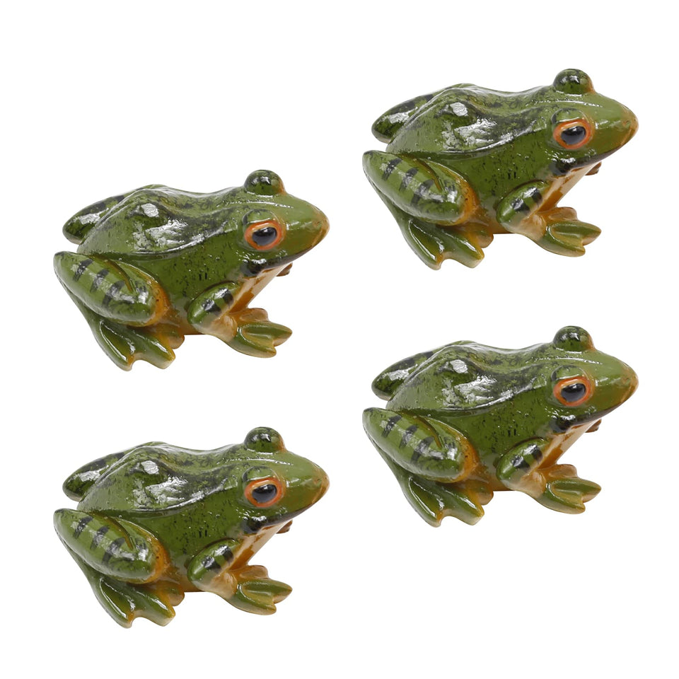 Aynaxcol garden frog figurine adds realistic charm to fairy gardens