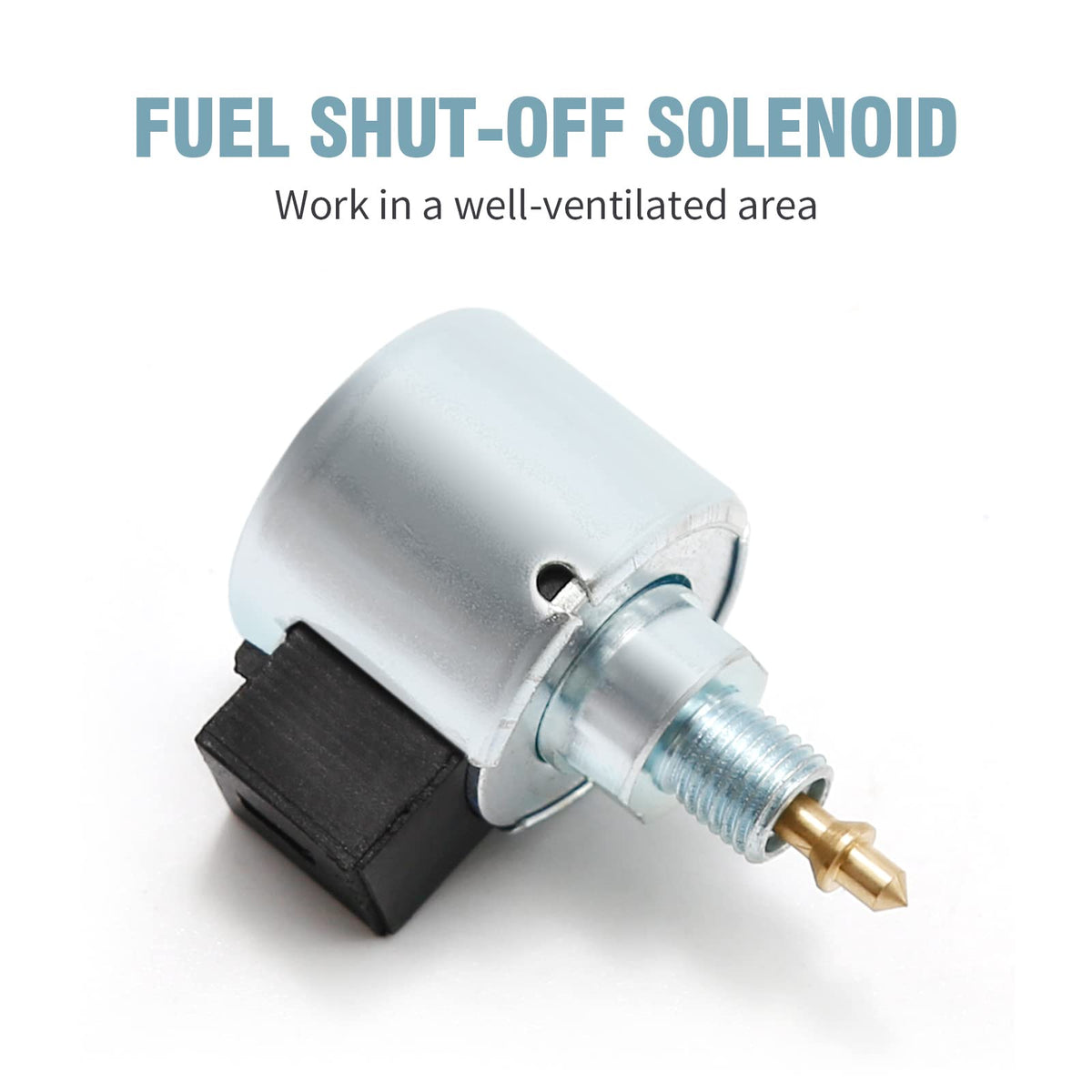 Aynaxcol solenoid installed on a mower shows proper alignment and secure connection.