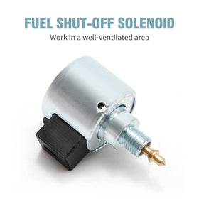 Aynaxcol solenoid installed on a mower shows proper alignment and secure connection.