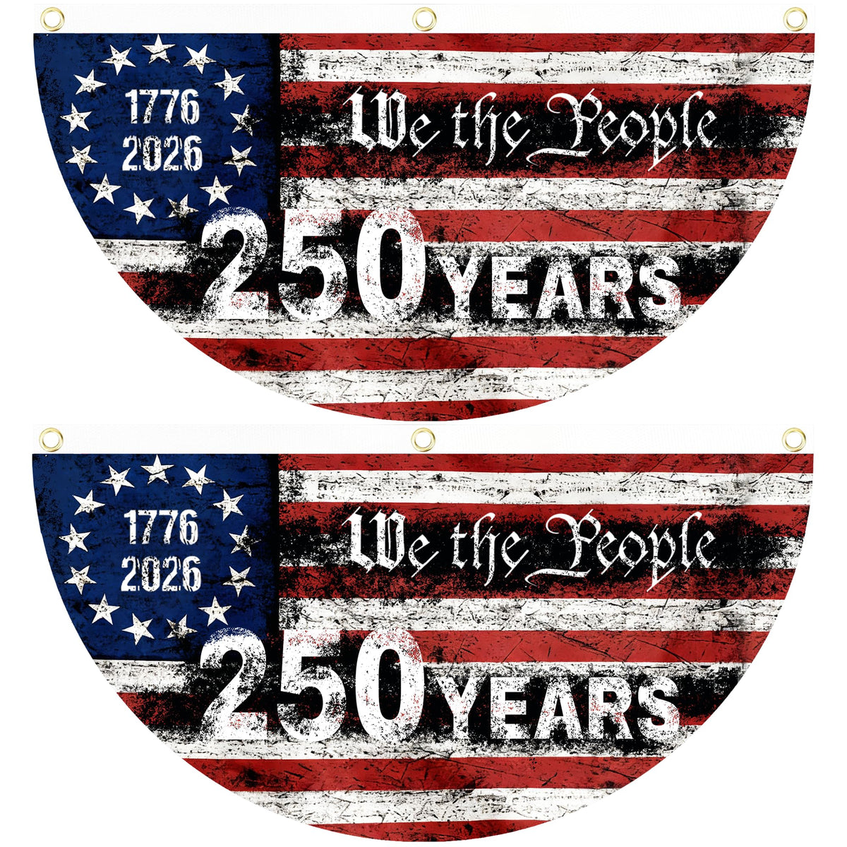 AYTHSRIC 2PCS 250th anniversary flag front view for outdoor display with durable colors.
