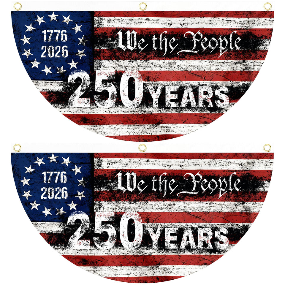 AYTHSRIC 2PCS 250th anniversary flag front view for outdoor display with durable colors.