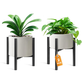 AZADESJET plant stand adjustable 8-12 inch pot display for flexible sizes.