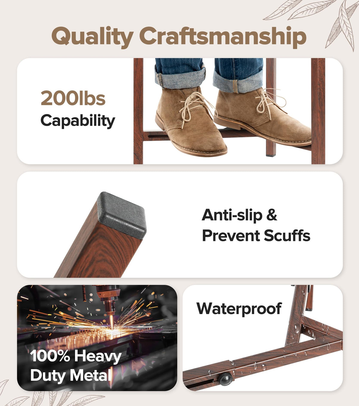 AZADESJET plant stand matte black finish suits modern or rustic decor.