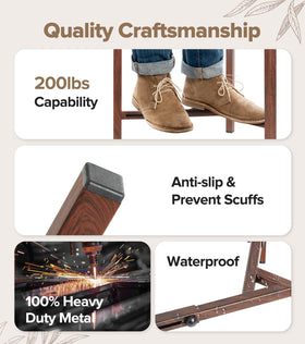 AZADESJET plant stand matte black finish suits modern or rustic decor.