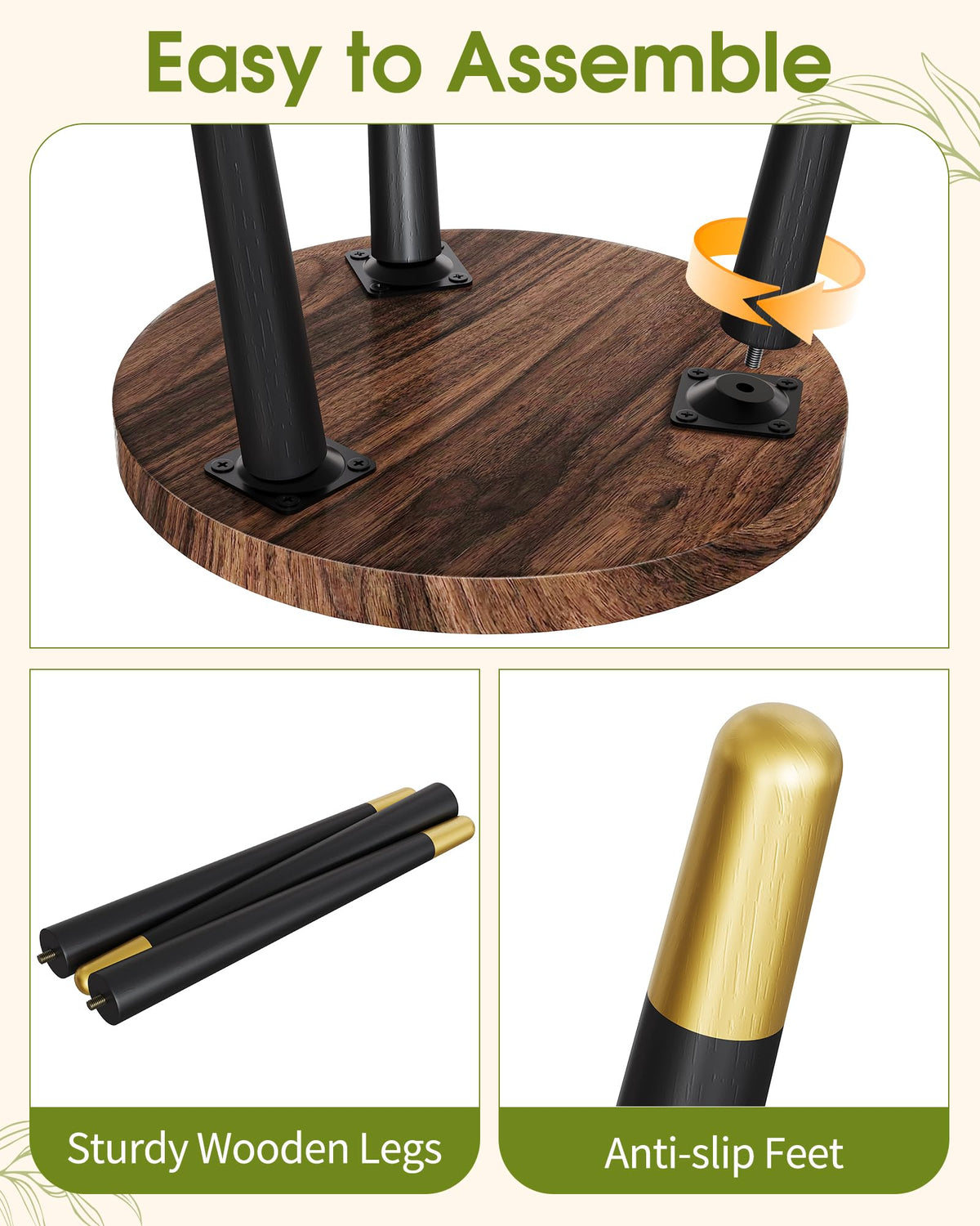 AZADESJET raised-top corner stand complements warm walnut finish