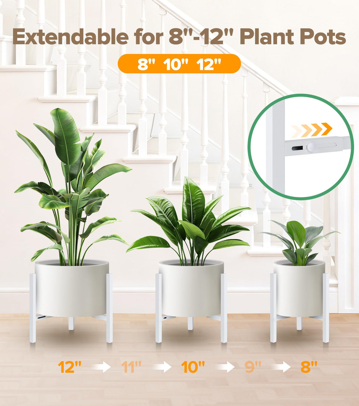 AZADESJET reinforced triangular frame adds stability for heavier pots