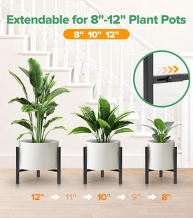 AZADESJET sturdy triangle-structure stand provides stability for heavy pots.