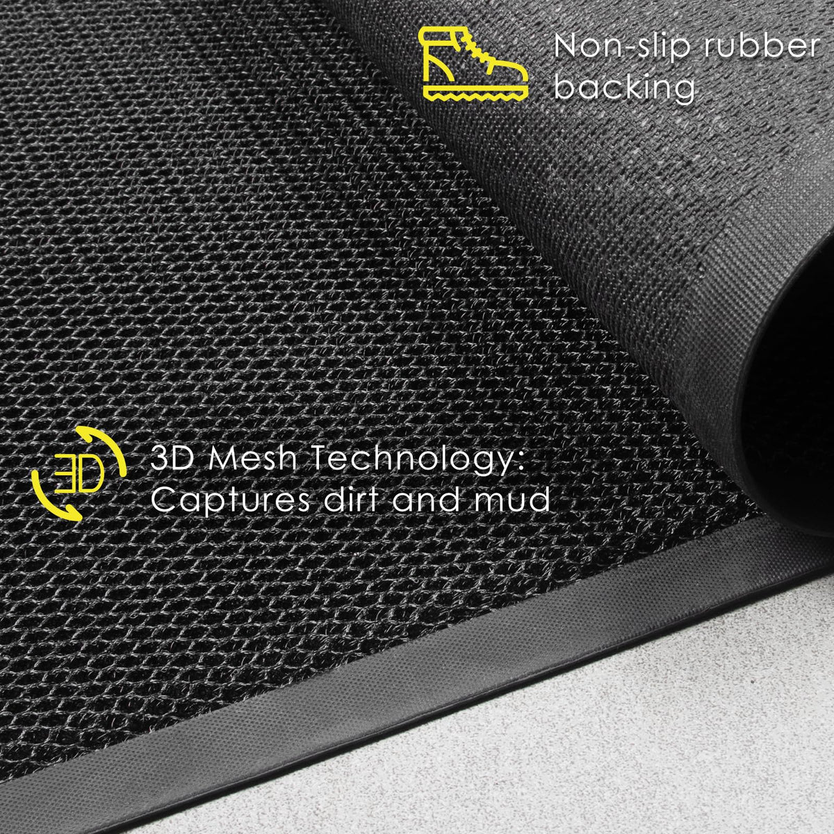 Azadx front-door mat blends with décor while protecting floors.