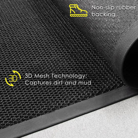Azadx front-door mat blends with décor while protecting floors.
