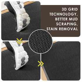 Azadx non-slip rubber backing detail provides stable footing in wet weather.