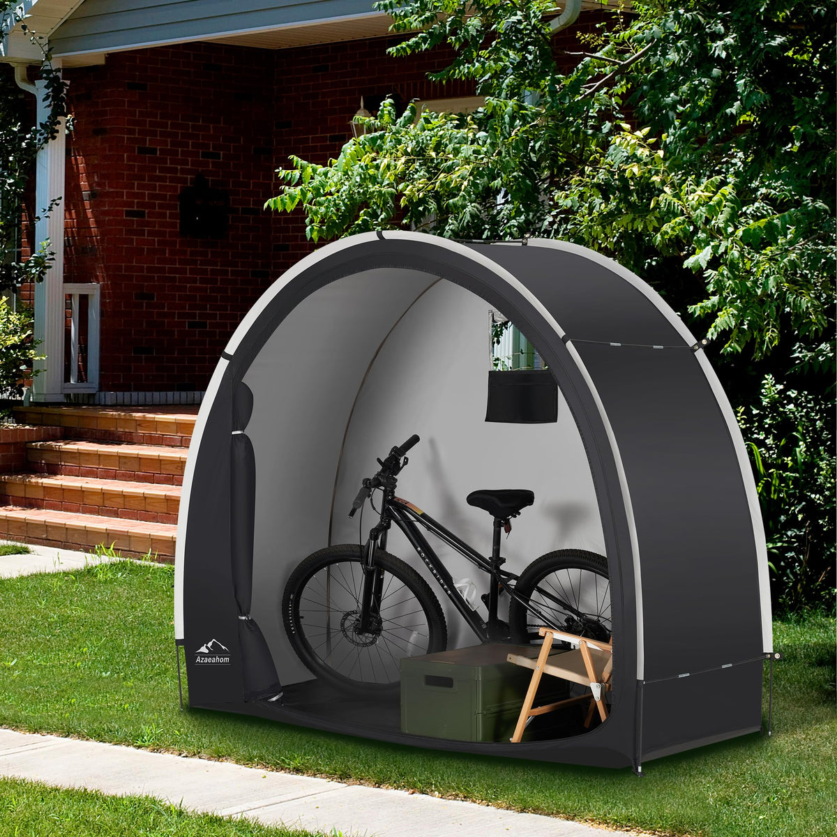 Azaeahom garden tool storage keeps yard clutter under control.
