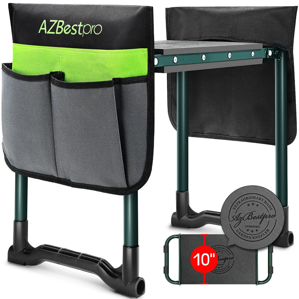 AZBESTPRO garden kneeler with 10 inch seat for knee protection and comfort