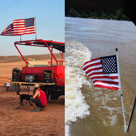 AZCOVER flag supports patriotic display year-round.