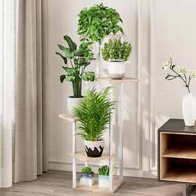 AZERPIAN 5-tier plant stand side view shows sturdy construction for stability