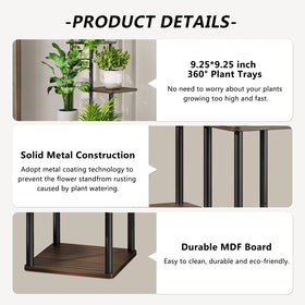 AZERPIAN plant stand features anti-slip feet to protect floors.
