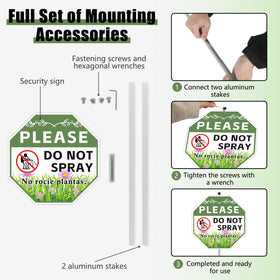 AzReference weatherproof aluminum garden sign withstands sun and rain year after year