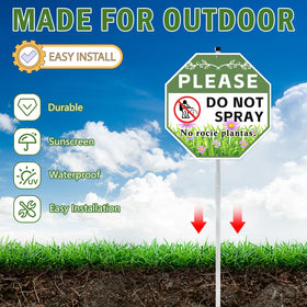 AzReference sign features pre-angled bottom edge for easy lawn placement