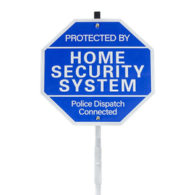 AzReference home security sign with ground stake for clear outdoor visibility.