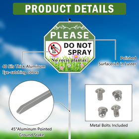 AzReference sturdy aluminum stake supports a stable outdoor display